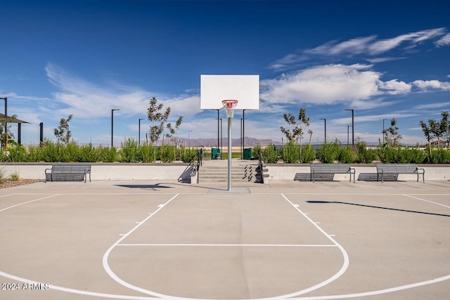 view of sport court featuring community basketball court