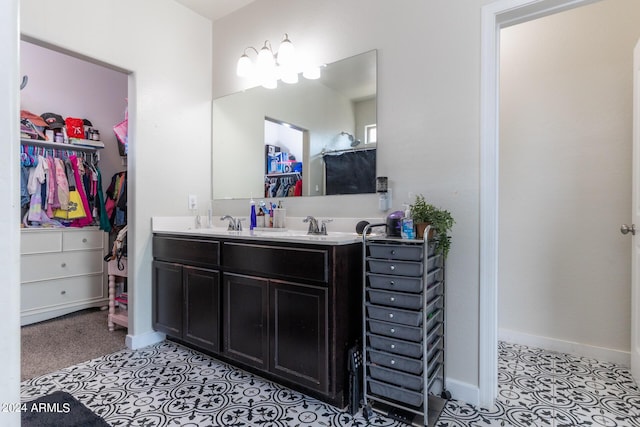 bathroom with vanity