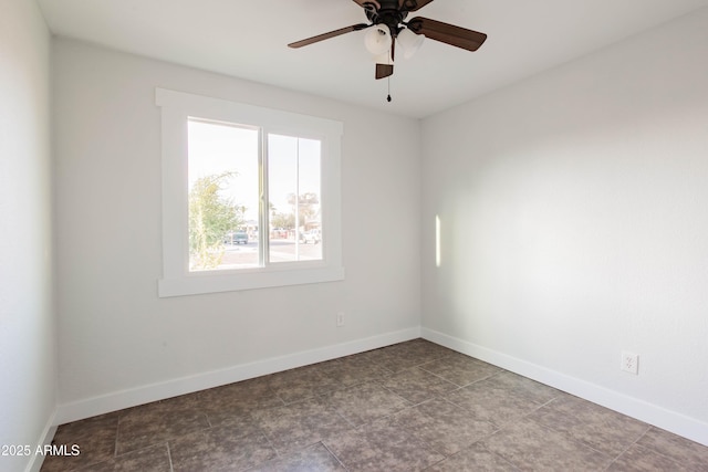 8021 W Hazelwood St, Phoenix, AZ 85033 - spare room featuring baseboards and a ceiling fan