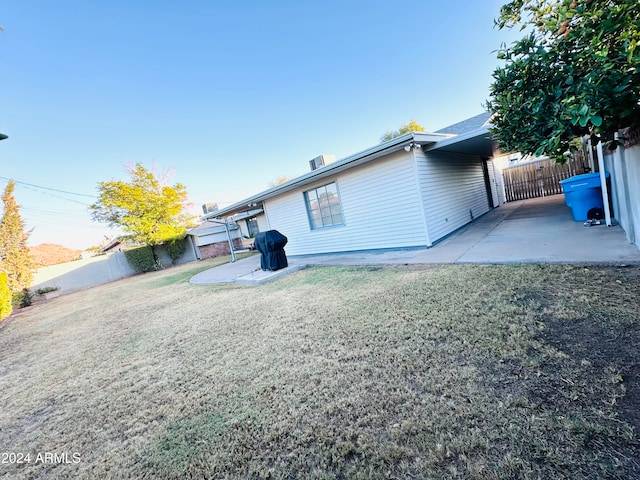 back of property with a patio area