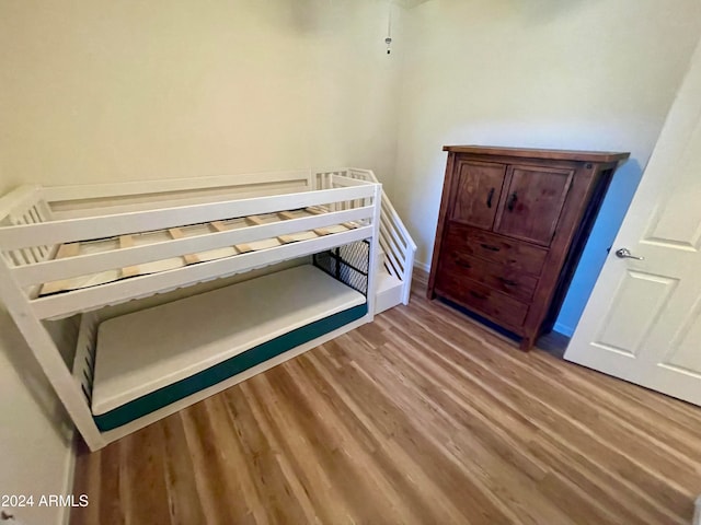 unfurnished bedroom featuring light hardwood / wood-style flooring