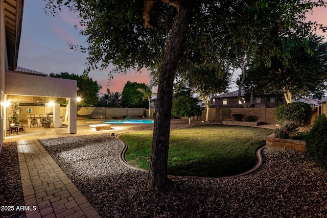 7247 W Buckskin Trl, Peoria, AZ 85383 - fenced backyard featuring a patio