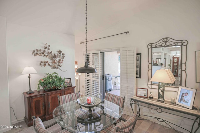 dining area featuring hardwood / wood-style flooring