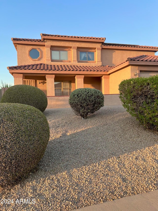 view of mediterranean / spanish house