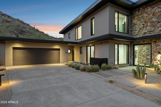 modern home with a garage