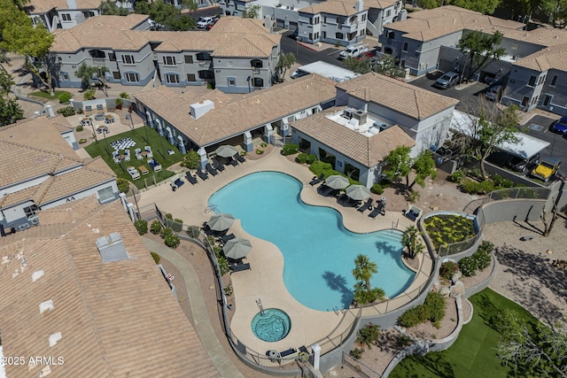 600 W Grove Pkwy Unit 2188, Tempe, AZ 85283 - aerial perspective of suburban area featuring a pool
