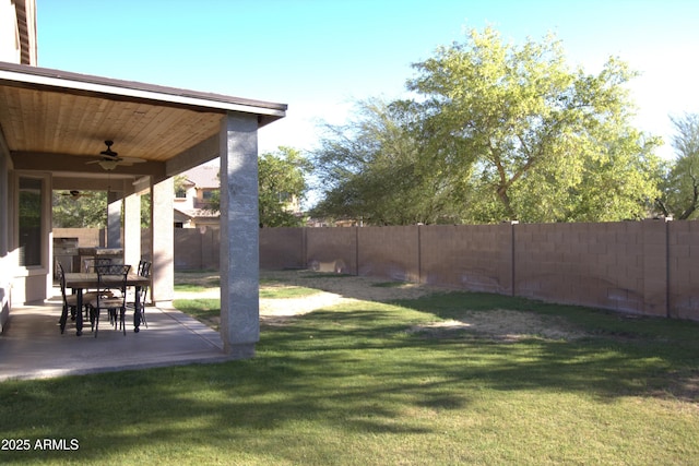 8920 S 40th Ln, Laveen, AZ 85339 - view of yard with a ceiling fan and a patio