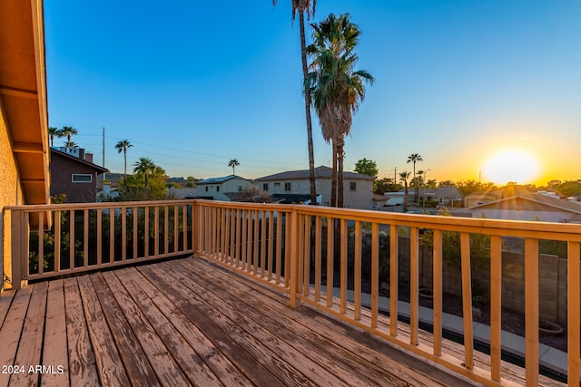 view of deck at dusk