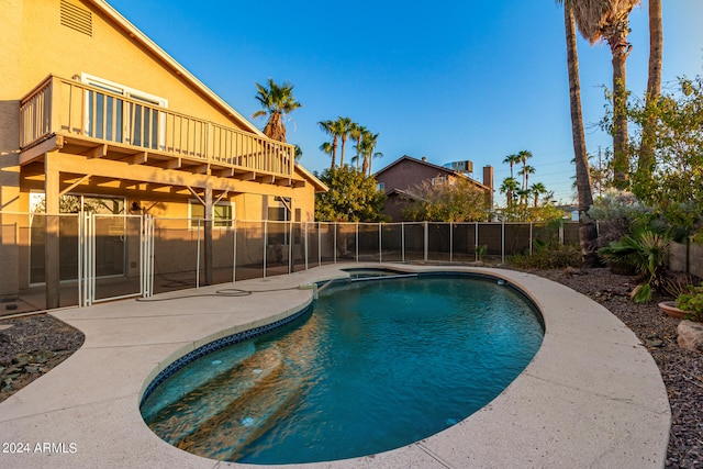 view of pool with a patio area