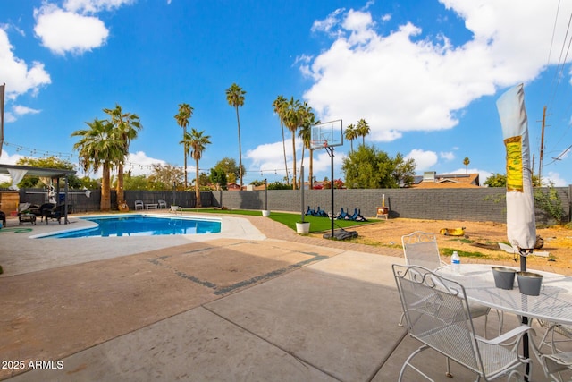 view of pool with a patio area