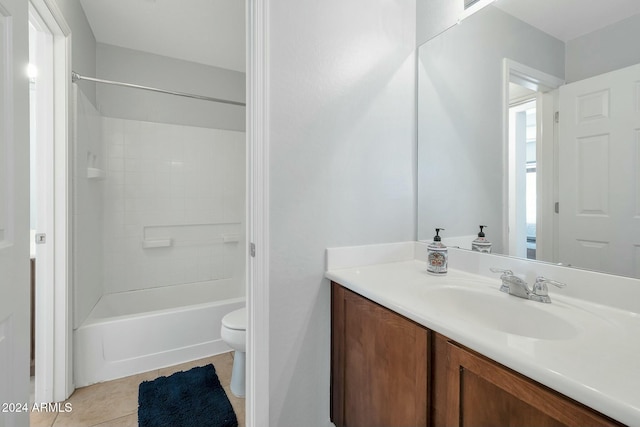 962 W Lindbergh Ave, Coolidge, AZ 85128 - full bathroom with tile patterned flooring, vanity, toilet, and  shower combination