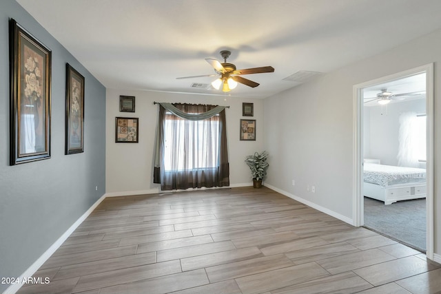 962 W Lindbergh Ave, Coolidge, AZ 85128 - spare room with ceiling fan and light hardwood / wood-style flooring