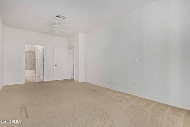 2511 W Queen Creek Rd Unit 378, Chandler, AZ 85248 - carpeted spare room featuring visible vents, baseboards, and a ceiling fan