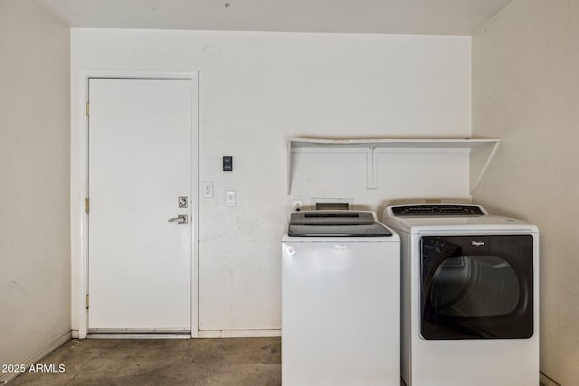 laundry area with washer and dryer and laundry area