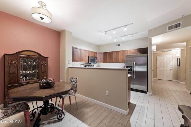 kitchen featuring appliances with stainless steel finishes