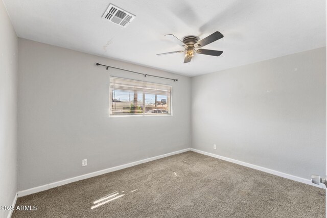 6714 N 26th Dr, Phoenix, AZ 85017 - unfurnished room with carpet flooring, visible vents, baseboards, and a ceiling fan
