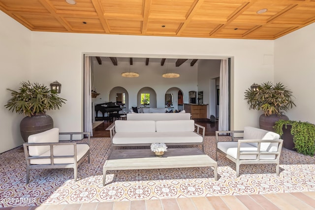 view of patio / terrace with an outdoor living space