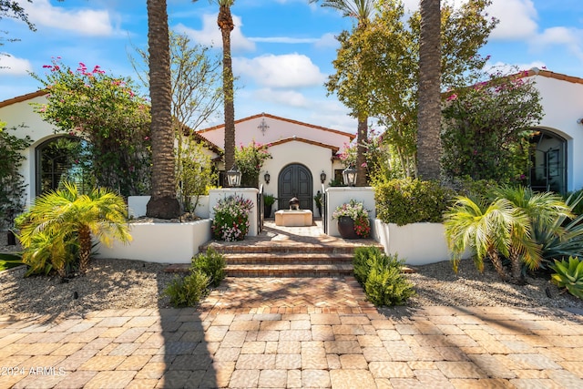 view of mediterranean / spanish house