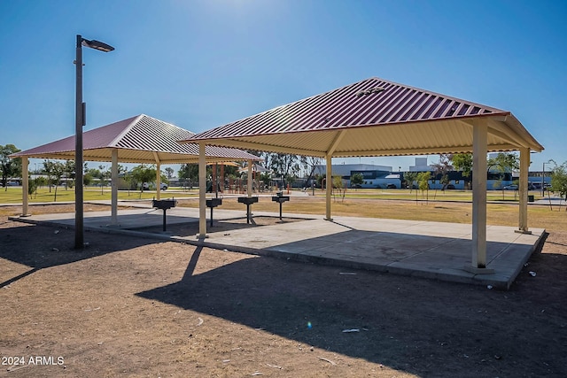 view of community featuring a gazebo