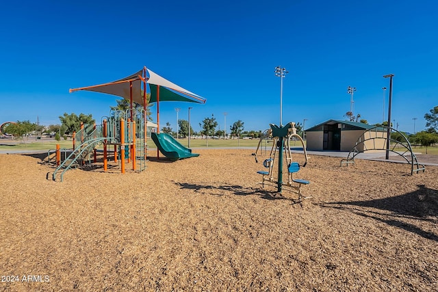 view of jungle gym