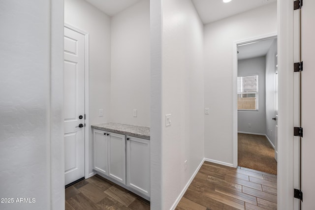 898 E Ladbroke Way, Gilbert, AZ 85297 - hallway with dark wood finished floors and baseboards