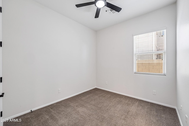 898 E Ladbroke Way, Gilbert, AZ 85297 - empty room featuring dark colored carpet, a ceiling fan, and baseboards