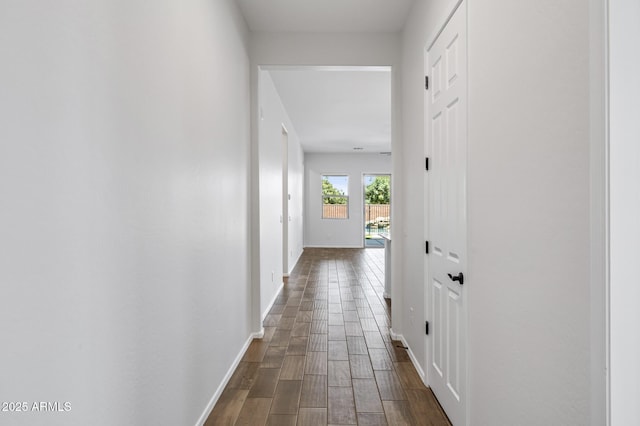 898 E Ladbroke Way, Gilbert, AZ 85297 - hall with baseboards and dark wood-style flooring