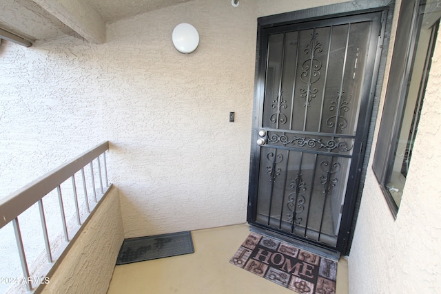 view of doorway to property