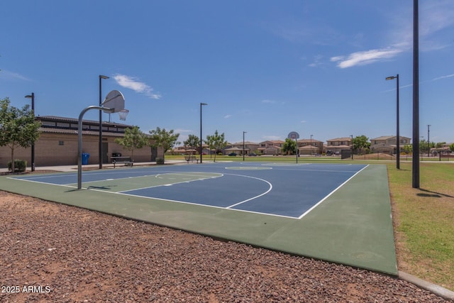 view of sport court featuring community basketball court