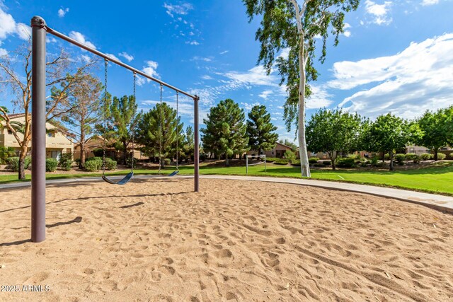 view of property's community featuring volleyball court