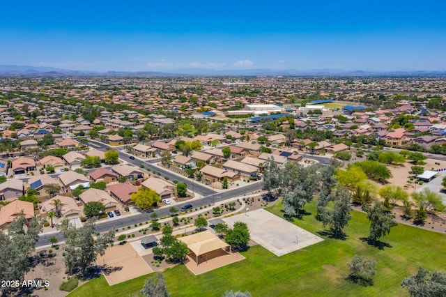 aerial view with a residential view