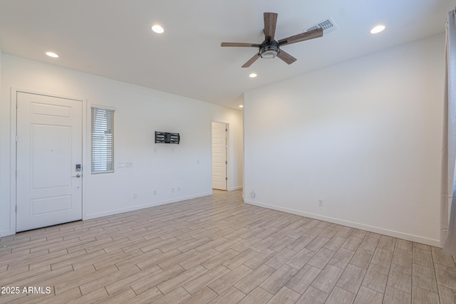 empty room with ceiling fan