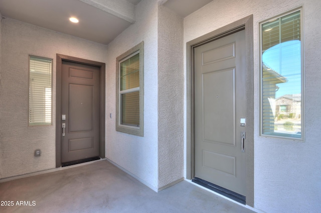 view of doorway to property