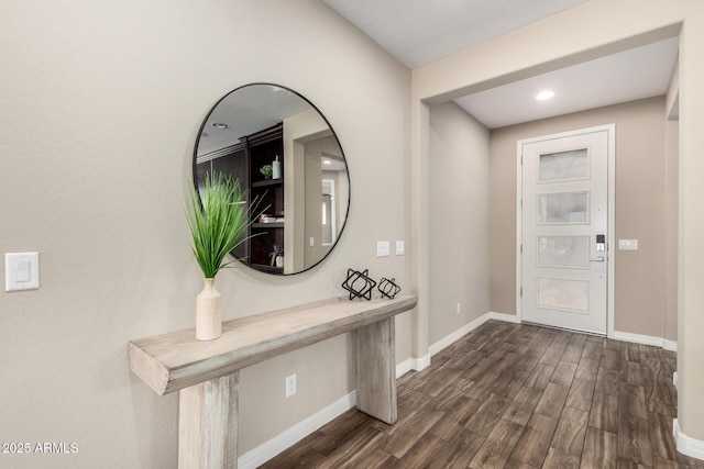3338 E Coconino Dr, Gilbert, AZ 85298 - foyer with dark wood-type flooring and recessed lighting