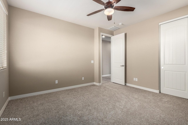 3338 E Coconino Dr, Gilbert, AZ 85298 - unfurnished bedroom with carpet floors, a ceiling fan, and a closet