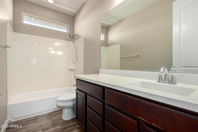 3338 E Coconino Dr, Gilbert, AZ 85298 - bathroom with vanity, wood finished floors, and bathing tub / shower combination