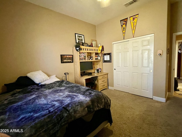 view of carpeted bedroom