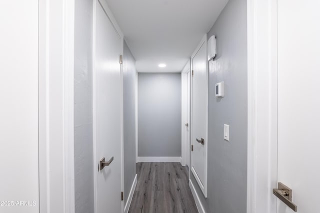 6316 N 23rd Ave, Phoenix, AZ 85015 - corridor with wood finished floors, baseboards, and recessed lighting