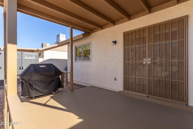 view of patio featuring area for grilling