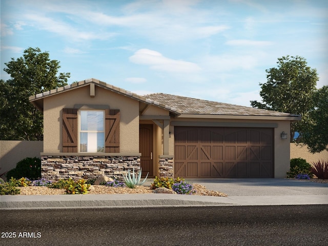 view of front of house featuring a garage