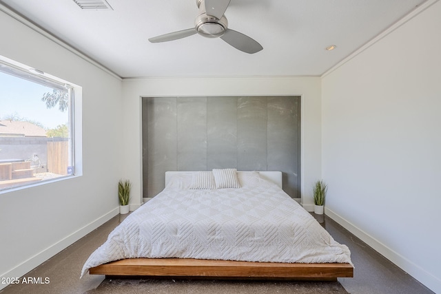 5239 E Waltann Ln, Scottsdale, AZ 85254 - carpeted bedroom with baseboards and a ceiling fan