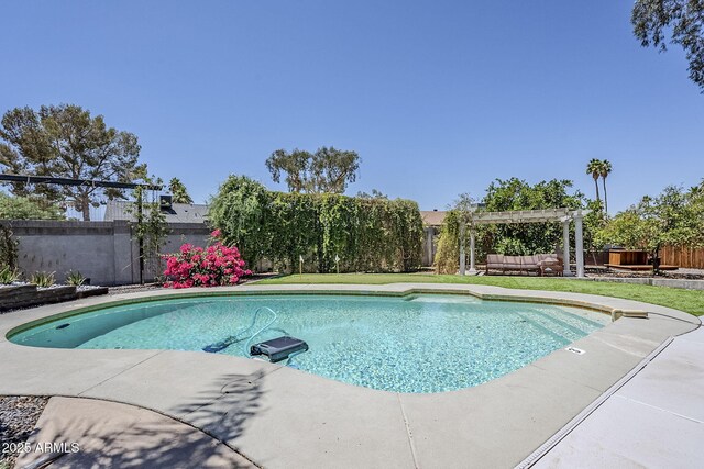 5239 E Waltann Ln, Scottsdale, AZ 85254 - view of pool featuring a fenced backyard and a pergola