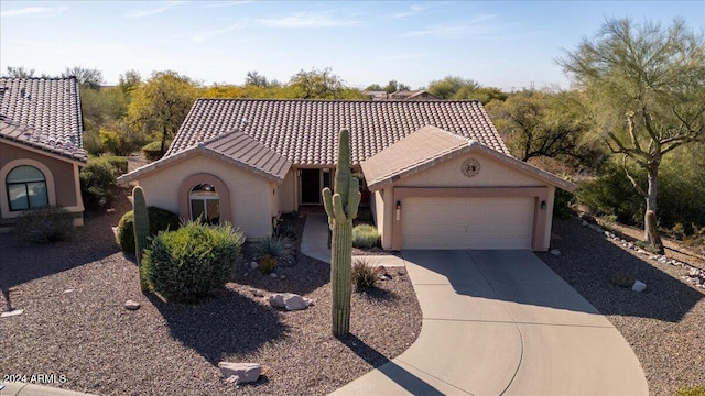 view of front of home featuring a garage