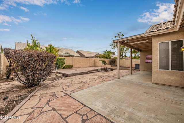 view of patio / terrace with a fenced backyard