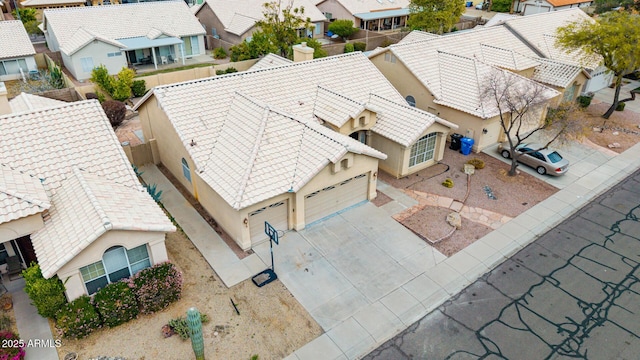 aerial view featuring a residential view