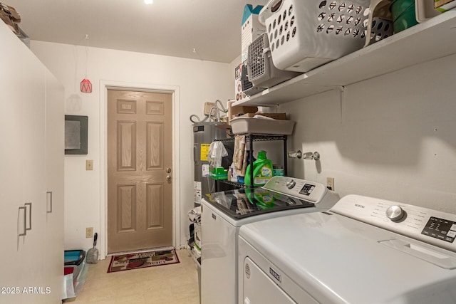 1951 E Del Sur Dr, Tempe, AZ 85283 - laundry room with washer and dryer and electric water heater