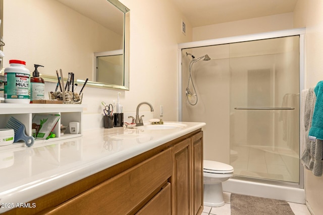 1951 E Del Sur Dr, Tempe, AZ 85283 - full bath featuring tile patterned floors, a stall shower, and vanity