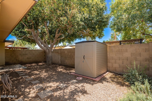 1951 E Del Sur Dr, Tempe, AZ 85283 - view of shed with a fenced backyard