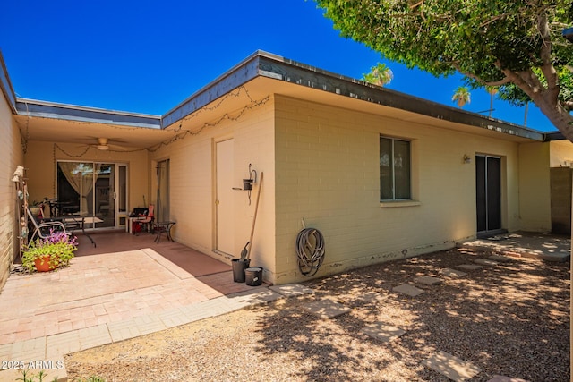 1951 E Del Sur Dr, Tempe, AZ 85283 - rear view of property featuring a ceiling fan and a patio