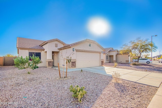 view of front of home featuring a garage